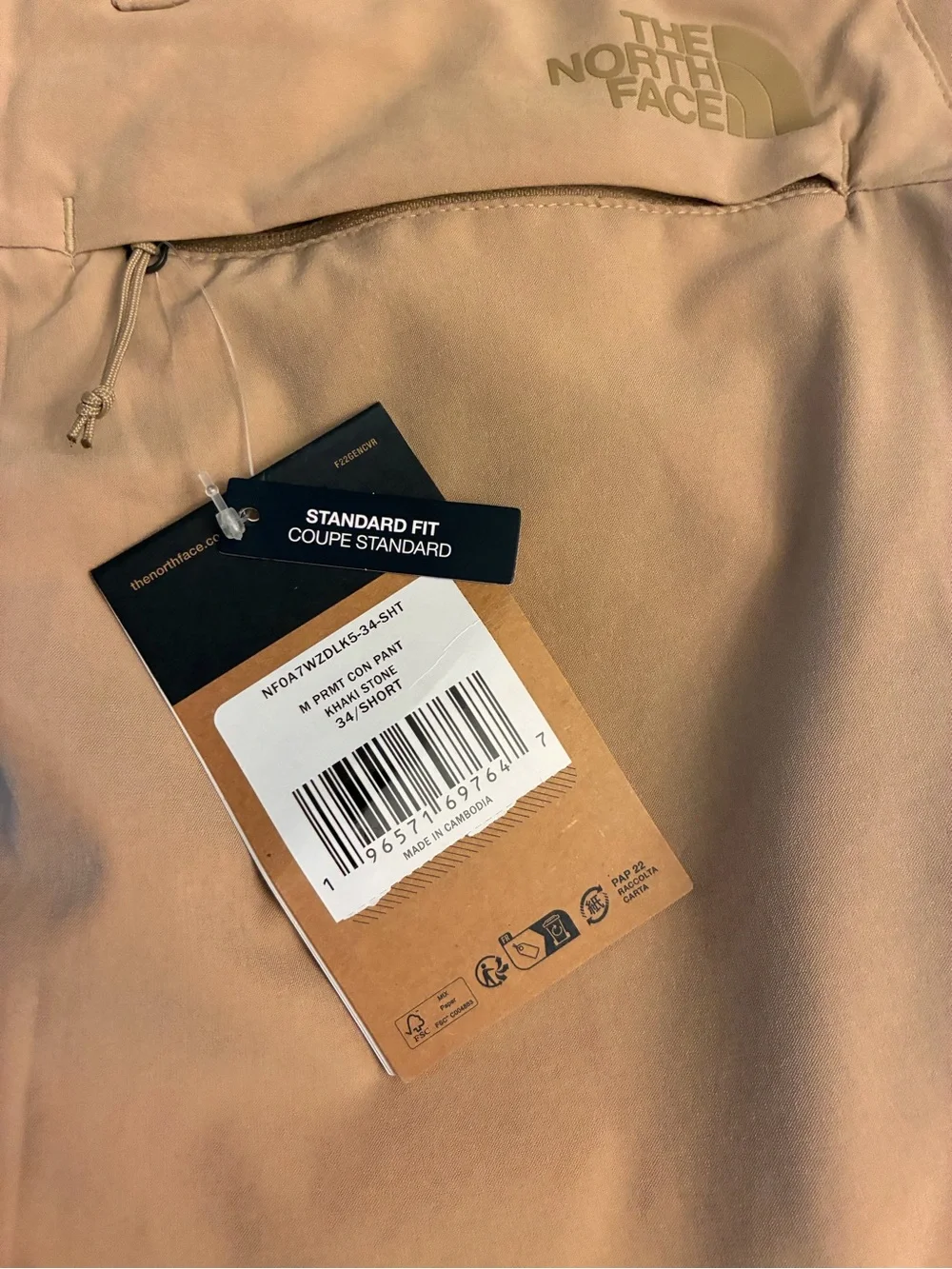 The North Face Paramount Convertible Pants for Men Khaki Stone 34 S New